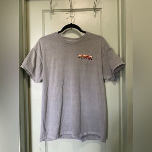 Embordered Sedona AZ Tee - Sage/Gray with Orange Embordered Detail - Size L